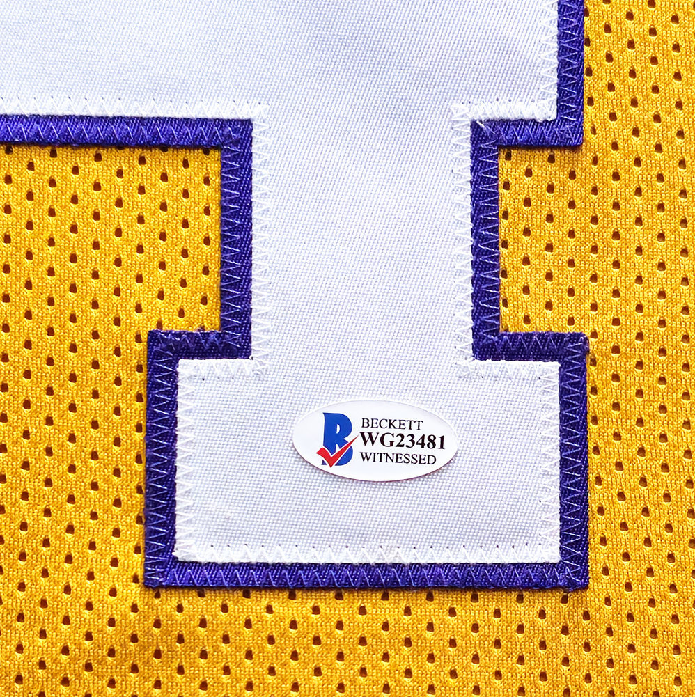 Los Angeles Lakers Shaquille O'neal Autographed Signed Framed Yellow Jersey Beckett Beckett