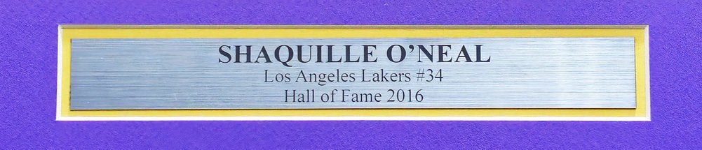 Los Angeles Lakers Shaquille O'neal Autographed Signed Framed Yellow Jersey Beckett Beckett